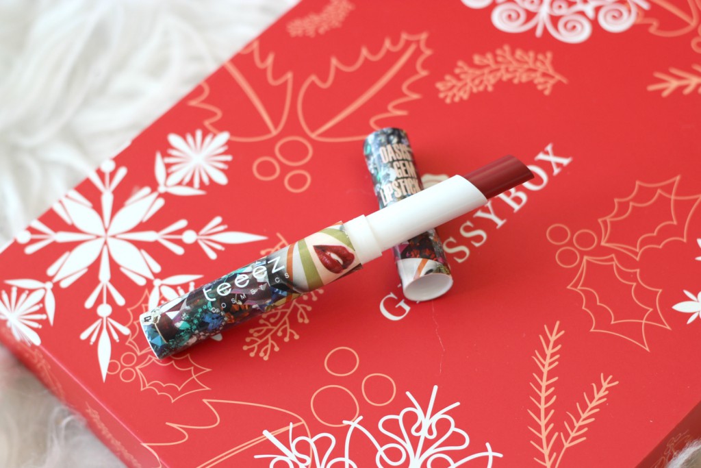 Glossybox Dezember 2015 Winter Wonders Teez Cosmetics Lippenstift