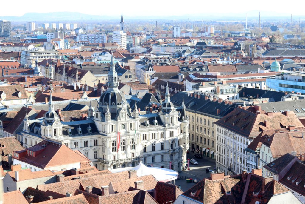 Graz Schlossberg Ausblick