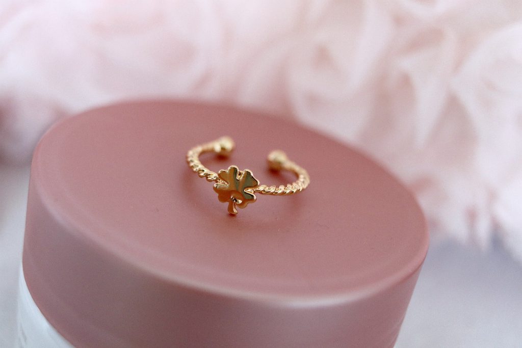Ring gold Glucksklee Kleeblatt