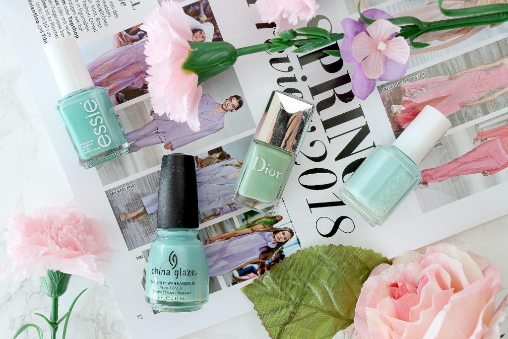 Nagellack Fruhling Pastell Grun Mint